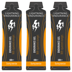 Lightning Endurance Energy Gel Squeezed Fruit Juice - Orange - 24 x 60 ml (LET OP! THT 22-8-2025)