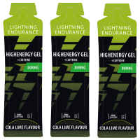Lightning Endurance High Energy Gel + Caffeine - Cola Lime - 24 x 60 ml