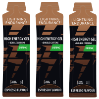 Lightning Endurance High Energy Gel + Double Caffeine - Espresso - 24 x 60 ml