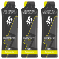Lightning Endurance High Energy Gel - Lemon - 24 x 60 ml (THT 22-8-2025)