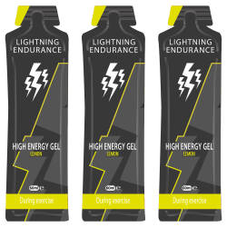 Lightning Endurance High Energy Gel - Lemon - 24 x 60 ml (THT 22-8-2025)