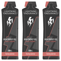 Lightning Endurance High Energy Gel - Salted Strawberry - 24 x 60 ml (THT 22-8-2025)