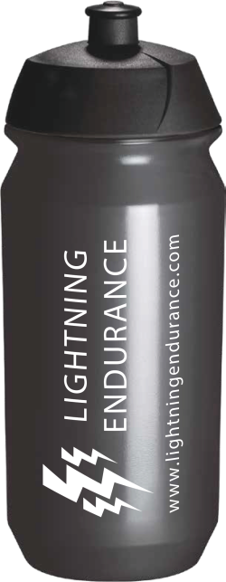 Lightning Endurance Bidon - Transparant - Zwart - 500 ml