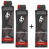 Lightning Endurance Caffeine Energy Gel - Cherry - 60 ml - 11 + 1 gratis