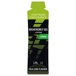 Lightning Endurance High Energy Gel + Caffeine - Cola Lime - 24 x 60 ml