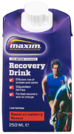 Aanbieding: Maxim Recovery Drink - Ready to Drink - Strawberry - 250 ml