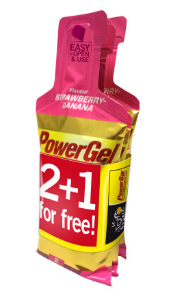 Aanbieding: PowerBar PowerGel - Strawberry/Banana - 2 + 1 gratis